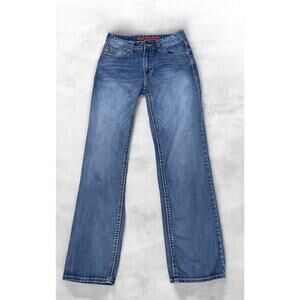 Rock & Roll Denim Men's 30x36 Double Barrel Relaxed Straight Leg Blue Jeans